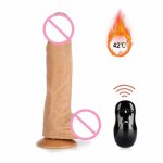 49 Speed Wireless Remote Smart Heating Realistic Dildo Vibrator Sucking Big Penis Vagina Massager Sex Toy for Women Masturbation
