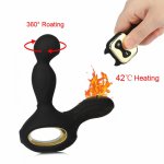 Wireless Remote Heating Prostate Stimulator Vibrator 10 Speed Roating Anal Plug G-Spot Massager Male Masturbator Adult Sex Toys