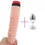 Yema, YEMA 2 PCS/Set Crystal Base Small Anal Butt Plug&Normal Realistic Dildo Vibrator Sex Toys for Women Vagina Protate Massager