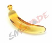 banana glass dildo Pyrex glass dildo fake penis crystal butt plug prostate massager g-spot female masturbation Sex toys 
