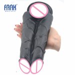 Faak, FAAK double dildo realistic penis with strong suction huge big dildo ribbed man dick sex toys for women lesbian masturbation