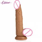 Utimi 7.5'' Realistic Dildo Vivid Big Dick Silicone Penis Balls Wrinkles Powerful Suction Cup Dual Hardness Levels Ultra-soft