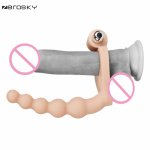 Zerosky, Zerosky Silicone Anal Beads Massager With Cock Ring Butt Plug Anal Prostate Penis Time Extend Sex Toys for Men Gays Adult Games