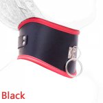 Upscale leather slave collar with pull ring adjustable belt sex adult collars fetish bdsm bondage black/red neck corset sex toys