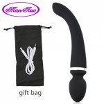 Man nuo Dual Head Dildo Vibrator Sex Toys for Women AV Wand Vagina Massager Clitoris Stimulation G-Spot Vibrator Sex Product
