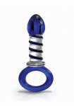 Pipedream, Pipedream Icicles - Plug szklany No. 81 przezroczysty niebieski z uchwytem 9,8cm