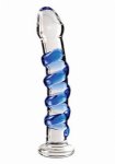 Pipedream Icicles - Plug Dildo szklany No. 5 przezroczysty prążek 17,5 cm