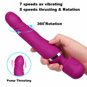 New Thrusting Dildo Vibrator 2 In 1 Multi-Speeds Magic Wand AV Vibrator G-Spot Clitoral Vibrator Sex Toys for Woman Sex Products