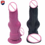 Mlsice, MLSice Realistic Animal Cock Dog Dildo Anal Sex Toys,Fetish Porn Adult Toy Canine Penis with Strong Suction Cup for Women Couple