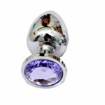 Hot Erotic Brand New Stainless Steel Anal Sex Toys Crystal Silver Colour Backyard Stainless Steel Plug Anal Hitch Size S 181025