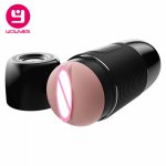 Wowyes, Wowyes 2017 New USB Charged Bluetooth Speaker Masturbation Cup For Man Silicone Realistic Vagina  Pussy Sex Toys