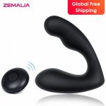 Zemalia Ace Adult ABS Silicone Anal Plug Vibrator Sex Erotic Toys for Man Prostate Massager Vibrador Butt Plug For Men Gay