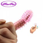 Man nuo Sex Finger Sleeve Vibrator Clitoral Stimulator Flirting Vagina Dildo Female Masturbation Sex Toys For Adult Erotic Toys