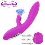 Man nuo Clitoris Vibrator Sex Toys for Women Clit Sucker Nipple Sucking Adjustable 12 Suction 12 Vibration USB Charging Dildo