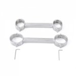 Stainless steel screw open handcuffs, fixtures, binding tools, BDSM, adult games, male and female toys