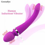 Silicone 10 Speed Vibration Magic Wand USB Charge G Spot Vibrator Clitoral Stimulator Vaginal Massager Erotic Sex Toys for Women