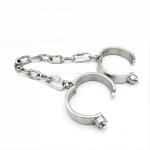Black Emperor's new cheap factory price, stainless steel handcuffs, male and female adult sex toys,  interest detachable chain