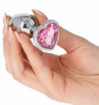 Plug anale heart jewel plug small (pink)