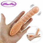 Finger Vibrators Clitoris Stimulation Sex Toys For Woman Brush Vibrating Finger Sleeve G Spot Massager Adult Sex Product