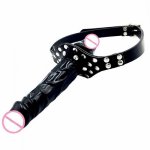 Double-Ended Dildo Gag Head Strapon Mouth Gag Fetish Bondage Penis Harness Lesbian Sex Toys Sex Products Adult Erotic Toys