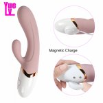 YUELV 10 Speed Magnetic Charging G-spot Dual Vibrator Silicone Massager Female Masturbation Massage Wand Sex Toys For Women