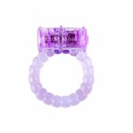 LI BO Time Delay Cock Vibrating Ring Clitoral Stimulator Penis Silicone Rings Vibrator Sex Toys for Men Couple