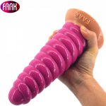 Faak, FAAK Suction Cup Silicone Huge Anal Plug Animal Conch Dildo Stitching Pink Long Butt Plug Adult Sex Products Women Man Sex Toys