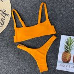Bikini 2018 Women Swimsuit Maillot De Bain Femme Sexy Solid Color Strap Bikini Set Swimming Suit For Women Swim Suit