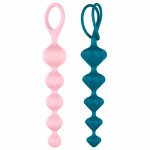 Satisyfer, Koraliki analne 2 sznury - Satisfyer Beads Colored  
