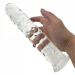 super huge long glass butt plug thick crystal glass dildo dilatador anal expander glass anal plug g spot prostata massage toys