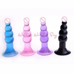 Ins, 4 Color Silicone Anal Sex Toys Anal Beads Butt Plug Anus Insert Stopper G-Spot Massager Adult Sex Products Anal Dildo Unisex