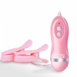 Omysky 10 Speed Vibrating Nipple Clips Double Vibrator Clamps Female Masturbation Powerful Clitoris Clip Sex Toys For Women