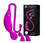 3 IN 1 Powerful 12 Suction 12 Vibration Nipple Sucker Pussy Pump G Spot Dildo Vibrators Clit Oral Sex Toy For Woman Sex Product