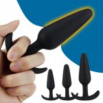 100% Silicone Butt Anal Plug Beads Anal Toy Prostate Massager Dildo Adult Sex Toys for Men Anal Butt Plug Sex Toy Unisex Stopper