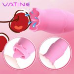 VATINE Tongue Vibrators 11 Mode USB Vibrating Egg Oral Licking Clitoris Stimulator G-spot Sex Toys for Women Female Masturbation