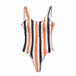LIVA GIRL Sexy Ladies Vertical Stripe Beach Swimwear Fashion monokini Bikini Push-up Bra Zipper Swimsuit Set Girl