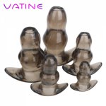 VATINE 5 Sizes Hollow Anal Plug Soft Speculum Masturbation Butt Plug Anal Dilator Enema Prostata Massager Sex Toys For Woman Men