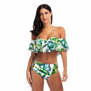 2019 New Women bikini set Swimwear High Waist Swimsuit Halter Sexy Bikini Set Retro Bathing Suits Plus Size Swimwear