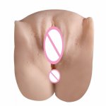 Hot sale male masturbator vagina anal Dual channel artificial vagina big ass pocket silicone pussy adult sex toys for men 