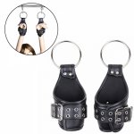 Sex Leather Ankle Wrist Suspension Cuffs Restraint BDSM Bondage Strap Keep Suspended Hanging Handcuffs For Adult Product