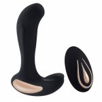Men Remote Control USB Vibrating Prostate Massager 12 Frequency Anal Butt Plug Size:14.2cm x 9.65cm x 3.35cm