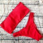 Summer Women Sexy Swimsuit Brazillian Bikini Set Push Up Two Piece Red Off Shoulder Swimwear Bikinis 2019 Hot Drop shipping G35