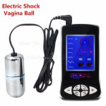 Electric Shock Vagina Ball Massager Electro Shock G-spot Clitoral Butt Plug Stimulator No Vibrators Anal Sex Toys For Woman Men