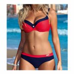 European and American new large size big chest hard bag bikini swimsuit sexy gathering multi-color women's body swimsuit