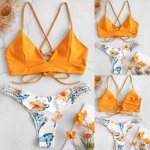 2019 Sexy Women New Brazilian Hot Sale  SwimwearWWomen's Bikini Cut Flower Two Piece Swimsuit Pushups Swimwear Beachwear