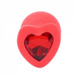 1Pcs Heart Shaped Base With Jewelry  Anal Butt Plug G Spot Stimulator Suction Cup Sex Toys Anal Dilator Sex Toys W318