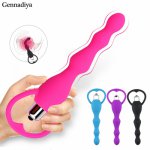 Medical Silicone Anal butt plug Anal Vi-brator Anus Beads Intimate Prostate massage waterproof adult Toys for Women massager