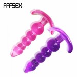 FFFSEX Soft Silicone Anal Butt Plug Vaginal G spot Stimulation Backyard Bead Masturbation mini Anal Dildo Sex Toy for Women Gay