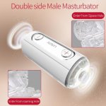 Leten Space Capsule Flip Masturbator For Man, Dual Channel Real Pussy Vagina Sucking Male Masturbator Cup Adult Sex Toys For Men