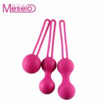 Meselo 3 pcs/lot Soft Silicone Kegel Ben Balls Waterproof Silicone Anal Prostate Massage Vagina Trainer Jiggle Balls for Women